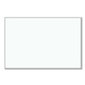 Cleaning & Janitorial Supplies | U Brands 033U00-01 72 in. x 48 in. (Actual Size: 70 in. x 47 in.) Melamine Dry Erase Board - White Surface, Satin Aluminum Frame image number 0