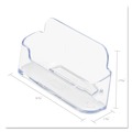 Bulk Savings Pricing 2 | Deflecto 70101 3.88 in. x 1.38 in. x 1.81 in. Plastic Horizontal Business Card Holder - Clear image number 3