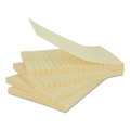 Universal UNV28073 100-Sheet Recycled Lined Self-Stick 4 in. x 6 in. Note Pads - Yellow (12/Pack) image number 1