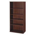 Office & Office Supplies | Bush WC24414 35.63 in. x 15.38 in. x 72.78 in. Series C Collection Five-Shelf Bookcase - Hansen Cherry image number 1