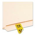 Office Jansan | Smead 68321 1.50 in. x 0.75 in. Year 2021 End Tab Folder Labels - Yellow/Black (500 Labels/Roll) image number 2