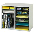 Office Jansan | Safco 9420GR 19.63 in. x 11.88 in. x 16.13 in. 12-Compartment Fiberboard Literature Sorter - Gray image number 8