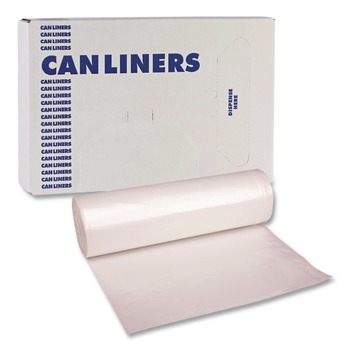 Boardwalk 40 in. x 48 in. 45 gal. 12 mic High-Density Can Liners - Natural (250/Carton)