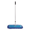Mops | Gritt Commercial GRI17424T4PK 24 in. x 5 in. 72 in. Silver Aluminum Handle Microfiber Dust Mop Set with Telescopic Handle - Blue (4/Kit) image number 1