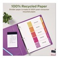Office Jansan | Avery 11080 Ready Index 11 in. x 8.5 in. 5-Tab 1 to 5 Customizable Table of Contents Dividers - Multicolor Tabs (3/Pack) image number 2