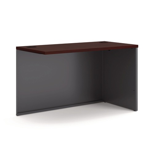 Office Desks & Workstations | HON H38943R.N.S 38000 Series 48 in. x 24 in. x 29.5 in. Right Return Shell - Mahogany/Charcoal image number 0