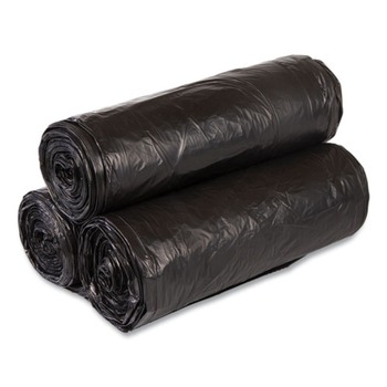 Inteplast Group High-Density 60 Gallon 43 in. x 46 in. Commercial Can Liners - Black (150/Carton)