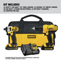Combo Kits | Dewalt DCK240C2 20V MAX Compact Lithium-Ion 1/2 in. Cordless Drill Driver/ 1/4 in. Impact Driver Combo Kit (1.3 Ah) image number 1