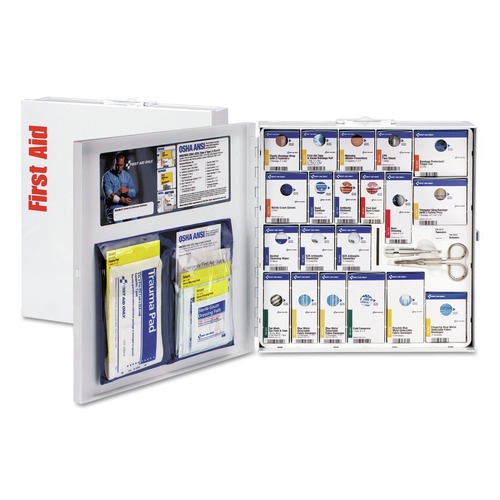 First Aid | First Aid Only FAO746006021 SmartCompliance No Medication Metal Case Food Service First Aid Kit for 50 People (260-Pieces/Kit) image number 0