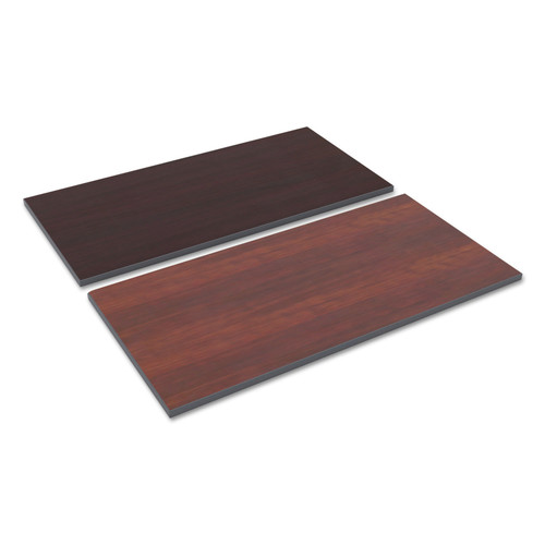 Office Jansan | Alera ALETT4824CM 47.63 in. x 23.63 in. Rectangular Reversible Laminate Table Top - Medium Cherry/Mahogany image number 0