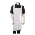 Food Service | AmerCareRoyal RPA20 28 in. x 46 in. 1 mil Heavyweight Poly Aprons - One Size Fits All/White (500/Carton) image number 3