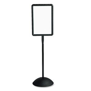 Safco 14.25 in. x 22.5 in. x 65 in. WriteWay Two-Sided Dry Erase Standing Message Sign - White Surface/Black Frame
