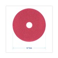 Just Launched | Boardwalk BWK4019RED 19 in. Diameter Buffing Floor Pads - Red (5/Carton) image number 2