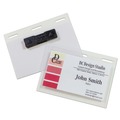  | C-Line 92823 2 in. x 3 in. Self-Laminating Magnetic Style Name Badge Holder Kit - Clear (20/Box) image number 1