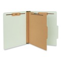  | Universal UNV10253 4-Section Pressboard Classification Folder - Letter, Gray-Green (10/Box) image number 1