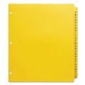 Office Jansan | Avery 23081 11 in. x 9 in. 26-Tab Heavy-Duty Preprinted Plastic A to Z Tab Dividers - Yellow (1-Set) image number 1