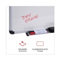 Office Jansan | Universal UNV43722 24 in. x 18 in. Modern Melamine Dry Erase Board - White Surface, Aluminum Frame image number 3