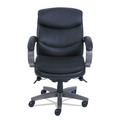 Office Jansan | La-Z-Boy 48963A 18.75 in. to 21.75 in. Seat Height Woodbury Mid-Back Executive Chair Supports Up to 300 lbs. - Black Seat/Back, Weathered Gray Base image number 1