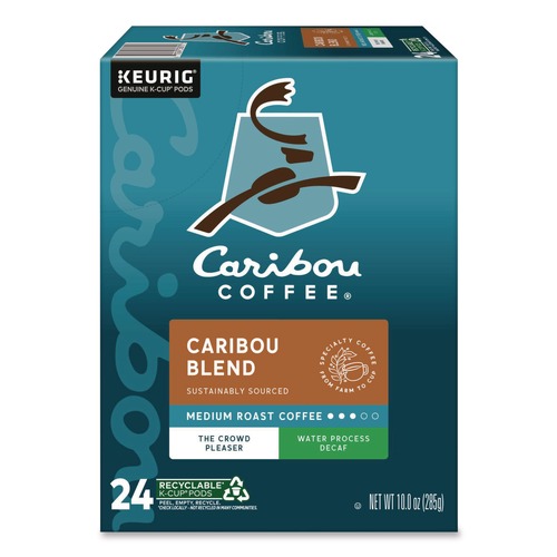 Bulk Savings Pricing 2 | Caribou Coffee 5000330137 Coffee K-Cups - Caribou Blend Decaf (24/Box) image number 0