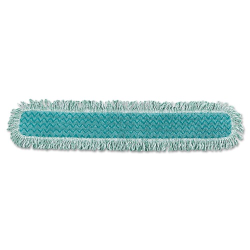 Mops | Rubbermaid Q438 6-Piece HYGEN 36 in. Microfiber Dry Dusting Mop Head with Fringe (Green) image number 0
