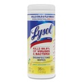 Cleaning & Disinfecting Wipes | LYSOL Brand 19200-81145 7 in. x 7.25 in. 1-Ply Disinfecting Wipes - Lemon and Lime Blossom, White (35 Wipes/Canister, 12 Canisters/Carton) image number 1