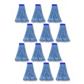 Mops | Boardwalk BWK504BL 5 in. Super Loop Cotton/Synthetic Fiber Wet Mop Head - X-Large, Blue (12/Carton) image number 0