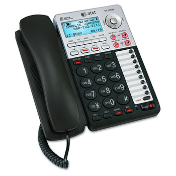 PRODUCTS | AT&T ML17939 Two Line Corded Speakerphone with Caller ID and Digital Answering System - Black
