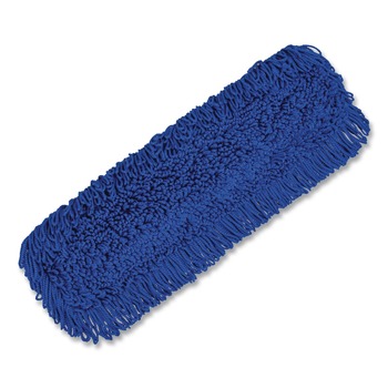 Gritt Commercial GRI18224 24 in. x 5 in. Microfiber Looped Dust Mop Pad Head - Blue