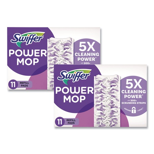 Cleaning & Janitorial Supplies | Swiffer 80769158 PowerMop 11.41 in. x 5.31 in. Mopping Pads (2/Carton) image number 0