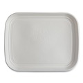 Food Trays, Containers, and Lids | Eco-Products EP-SCTR1317NFA 13 x 17 Regalia Sugarcane Servingware Platter - White (100/Carton) image number 7