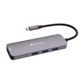 Office Electronics & Batteries | Verbatim 32151 USB-C Pro Multiport Hub8 Port - Gray image number 3