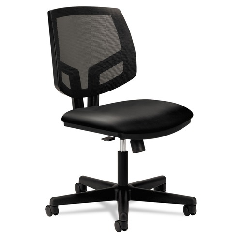 Volt Series Mesh Back Leather Task Chair with Synchro-Tilt, Supports Up to 250 lb, 18.13