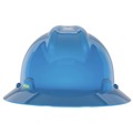 Hard Hats | MSA 10058320 V-Gard Slotted Full-Brim Hat with 1-Touch Suspension - Blue image number 2
