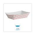 Just Launched | Boardwalk BWK30LAG025 2.69 in. x 1.05 in. x 4 in. 0.25 lbs. Capacity Paper Food Baskets - Red/White (1000/Carton) image number 4