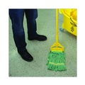 Office Jansan | Boardwalk BWK501GN 5 in. Headband Super Loop Cotton/Synthetic Fiber Wet Mop Head - Small, Green (12/Carton) image number 3