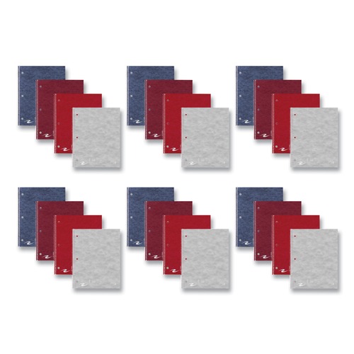 Notebooks & Pads | Roaring Spring 11098 11 in. x 9 in. 100-Sheets Stasher 1-Subject Medium/College Rule Wirebound Notebook - Assorted Cover Color (24/Carton) image number 0