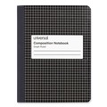  | Universal UNV20957 100 Sheets 9.75 in. x 7.5 in. 4 sq-in. Quadrille Rule Composition Book - Black Marble (6/Pack) image number 1