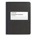 Office Jansan | Universal UNV20957 100 Sheets 9.75 in. x 7.5 in. 4 sq-in. Quadrille Rule Composition Book - Black Marble (6/Pack) image number 1