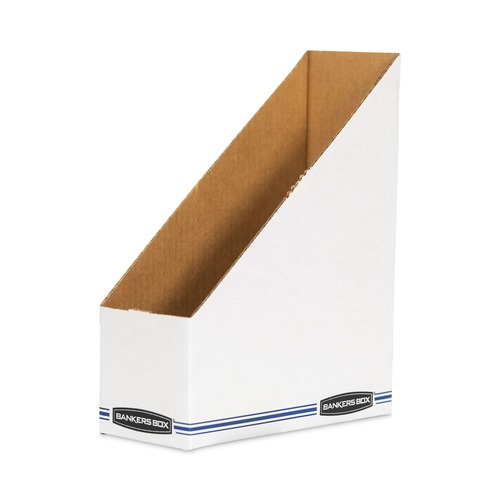 Office Jansan | Bankers Box 10723 4 in. x 9.25 in. x 11.75 in. Stor/File Corrugated Magazine File - White (12/Carton) image number 0
