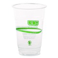 Food Trays, Containers, and Lids | Eco-Products EP-CC10-GS 10 oz GreenStripe PLA Plastic Cold Cups - Clear (1000/Carton) image number 2