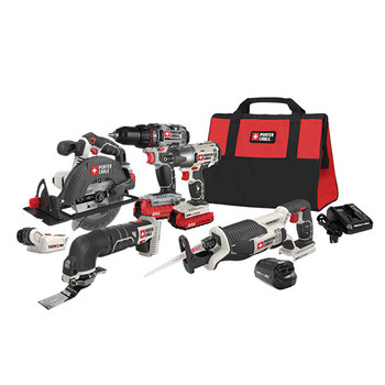 Factory Reconditioned Porter-Cable 20V MAX Cordless Lithium-Ion 6-Tool Combo Kit