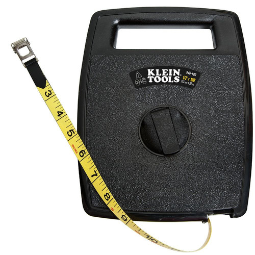 Fish Tape & Accessories | Klein Tools 946-100 100 ft. Woven Fiberglass Tape with Case image number 0
