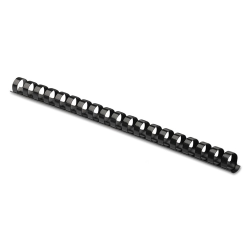 Office Jansan | Fellowes Mfg Co. 52326 1/2 in. Diameter 90 Sheet Capacity Plastic Comb Bindings - Black (100/Pack) image number 0