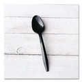 Food Service | Boardwalk BWKSPOONBLPP Mediumweight Polypropylene Spoon Cutlery - Black (1000/Carton) image number 2