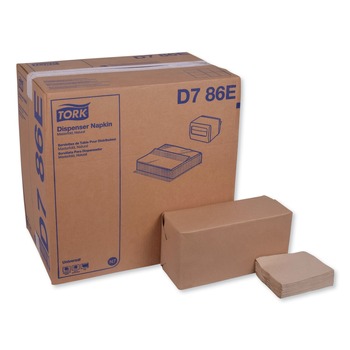Tork 1 Ply 13 in. x 12 in. Masterfold Dispenser Napkins - Natural (6000/Carton)