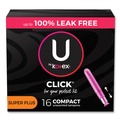 Cleaning & Janitorial Supplies | Kimberly-Clark 51582 U by Kotex Super Plus Absorbency Click Compact Tampons (8 Packs/Carton) image number 0