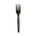  | Dixie FM517 Heavy Mediumweight Plastic Forks - Black (1000/Carton) image number 0