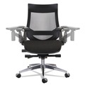 Alera ALEEBW4213 EB-W Series Aluminum Base 275 lbs. Capacity Multifunction Pivot Arm Mesh Chair - Black image number 4