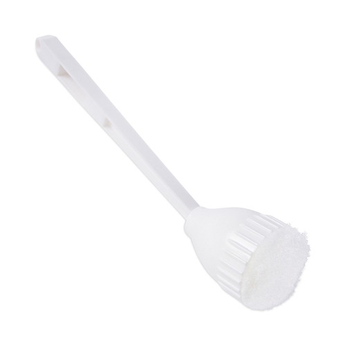 Cleaning Brushes | Boardwalk BWK00170EA Plastic 2 in. Cone Head Bowl Mop with 10 in. Handle - White image number 0