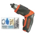 Screw Guns | Black & Decker BDST60129AEVBDCS40BI-BNDL 4V MAX Brushed Lithium-Ion Cordless Pivot Screwdriver with 19 in. and 12 in. Tool Box Bundle image number 1